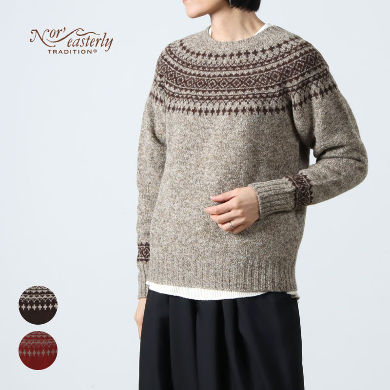 20% OFF NOR'EASTERLY Υ ꡼ L/S WIDE NECK 2TONE NORDIC 磻ɥͥå2ȡΥǥå [2023 FW]