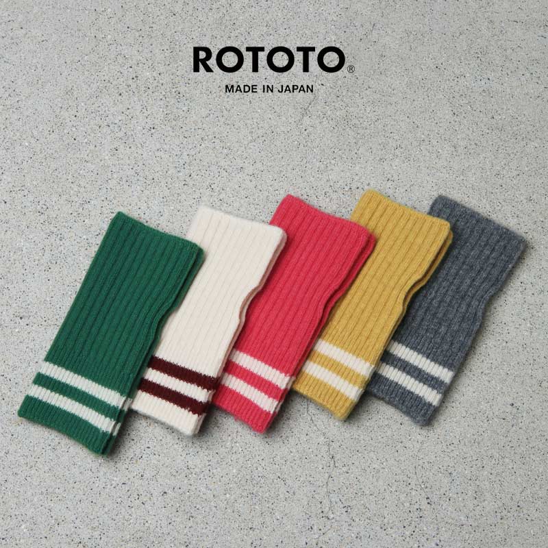 【30% OFF】 RoToTo ロトト STRIPE SEAMLESS HAND WARMER MERINO LAMBS WOOL ストライプシームレスハンドウォーマー メリノラムウール