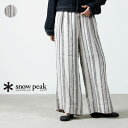 snow peak スノーピーク Linen Silk Striped Pants リネンシルクストライプパンツ