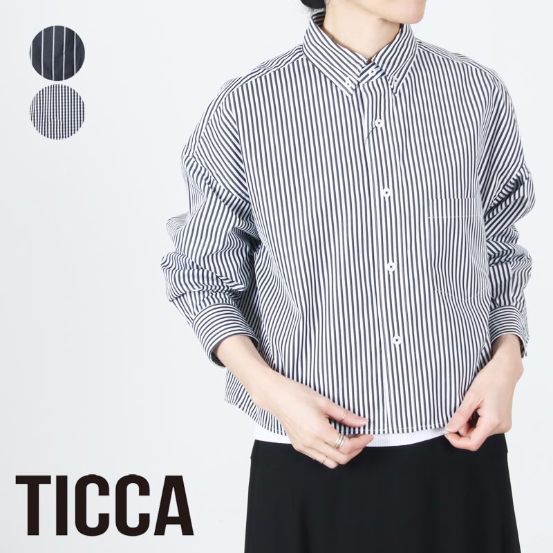 Rakuten - TICCA (ティッカ) ショートボタンダウンシャツ