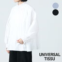 【30% OFF】 UNIVERSAL TISSU ユニバーサルティシュ ナチュラルタイプライター モックネックシャーリングBL(4)