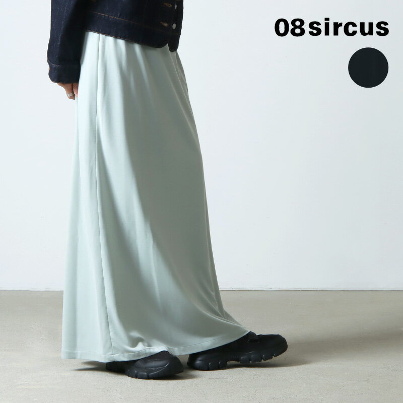 08sircus ゼロエイトサーカス Cupro jersey straight long skirt キュプラジャージーストレートロングスカート