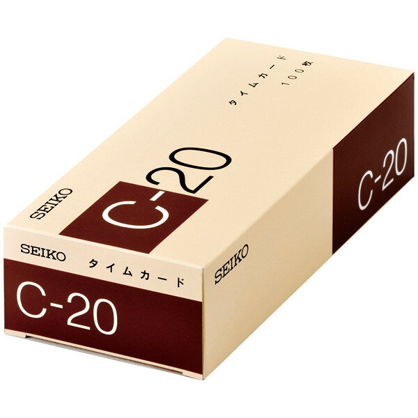 セイコー SEIKO タイムカード C-20カード【20日締・両面6欄】