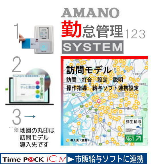 訪問設定・説明モデル アマノ 勤怠管理タイムレコーダー TimeP@CK-ic4 CL【5年間無料延長保証】【AMANO..