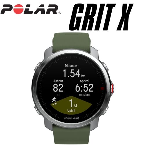 液晶保護フィルム付 GRIT X グリーン【M/Lサイズ】Polar(ポラール)GPS アウトドアマルチスポーツウォッチ【送料 代引手数料無料】国内正規品 メーカー保証2年付き