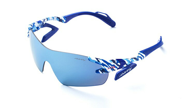 【Air Fly】エアフライAF-301【C-4】BLUE CAMOUFLAGE鼻パッドのないスポーツサングラス日本全国送料・..