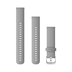 Quick Release oh 18mmPowder Gray Silicone / Silver(NCbN[Xoh 18mm p[O[ VR/Vo[)GARMIN