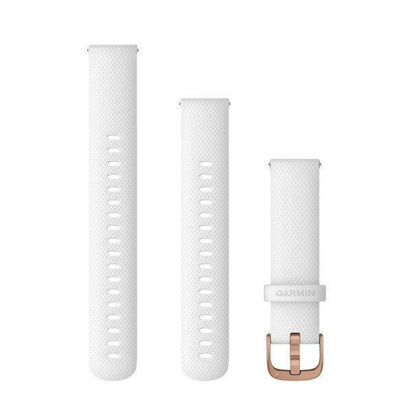 Quick Release 交換バンド 18mmWhite Silicone / Rose Gold(クイックリリースバンド 18mm ホワイトシリコン/ローズゴールド)GARMIN