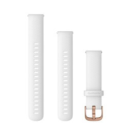 Quick Release 交換バンド 18mmWhite Silicone / Rose Gold(クイックリリースバンド 18mm ホワイトシリコン/ローズゴールド)GARMIN