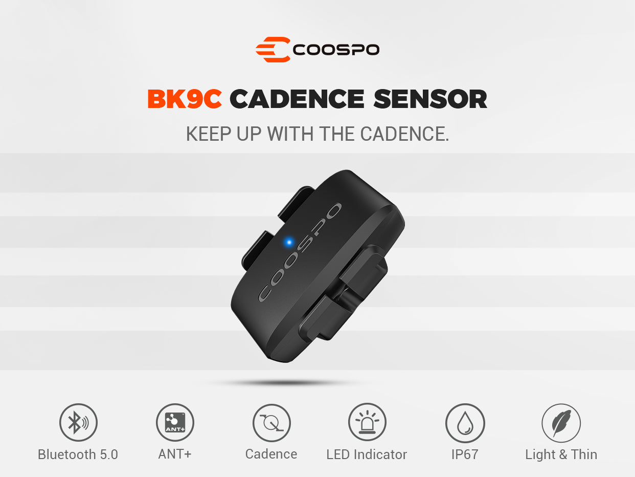 COOSPO BK9C �����ǥ󥹥��󥵡�Bluetooth 5.0��ANT+ ���ץ� ���ޡ��ȥ����å� ��³ ��ž�� ��¬ ������������̵�� ������ ������ ���ե�