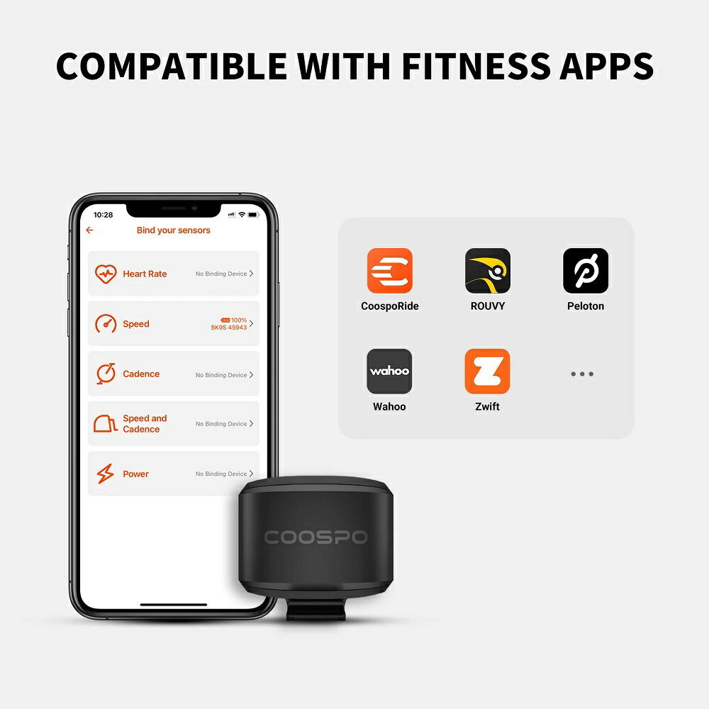 COOSPO BK9S スピードセンサーBluetooth 5.0＆ANT+ アプリ スマートウォッチ 接続 速度 計測 日本全国送料無料 新生活 新入学 ギフト