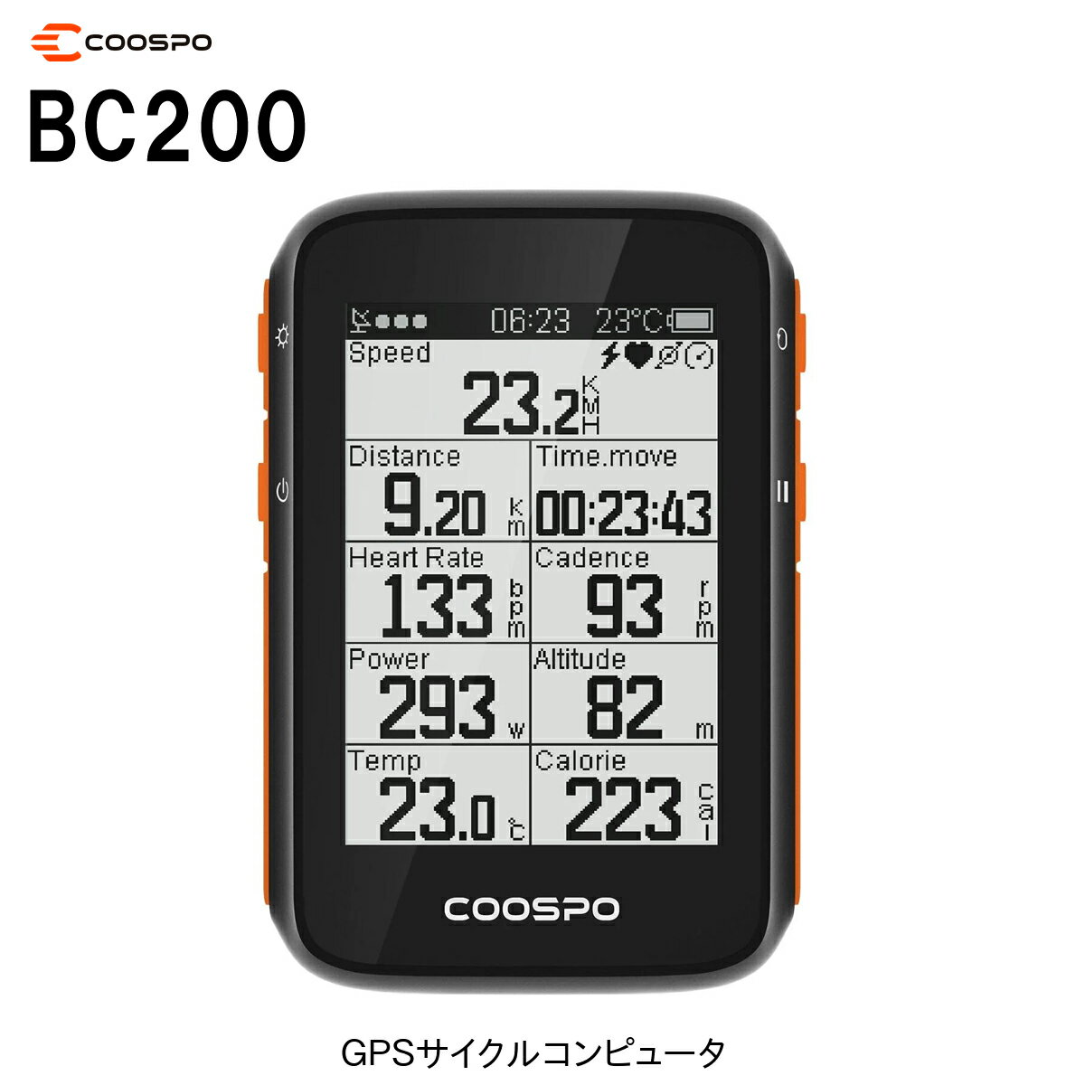 COOSPO BC200 GPS TCNRs[^[N[X| GPS oCN Rs[^[2.6C`LCD / BLE5.0&ANT+ Ή / 70+ cycling data / GPS & Beidou & Glonass / 36ԉғ / OTA / APP Support / I[gobNCg {S ̓ ̓ Mtg