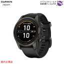 液晶保護フィルム付 ガーミン fenix 7S Pro Sapphire Dual Power　42mm 010-02776-52Ti Carbon Gray DLC / Black シリコンバンドガーミン フェニックス 7 プロ シリーズ　GARMIN ガーミン IDA バレンタインデー ギフト