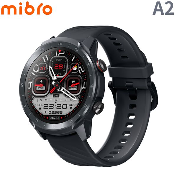 mibro ミブロ Watch A2 スマートウォッチ 通話機能 健康モニタリング 通知機能 生活防水 軽量 大画面 iPhone Android 対応 SP380007-C01 国内正規品 送料・代引手数料無料