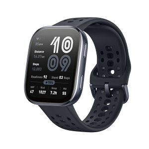 Amazfit Bip 6 ブラック (SP170074-C01) 国内正規品 アマズフィット ビップ6 GPS搭載 AMOLEDディスプレイ Zepp Flow搭載 着信通知 iPhone/Android に対応 スポーツウォッチ スマートウォッチ ランニング 健康管理 Bip6