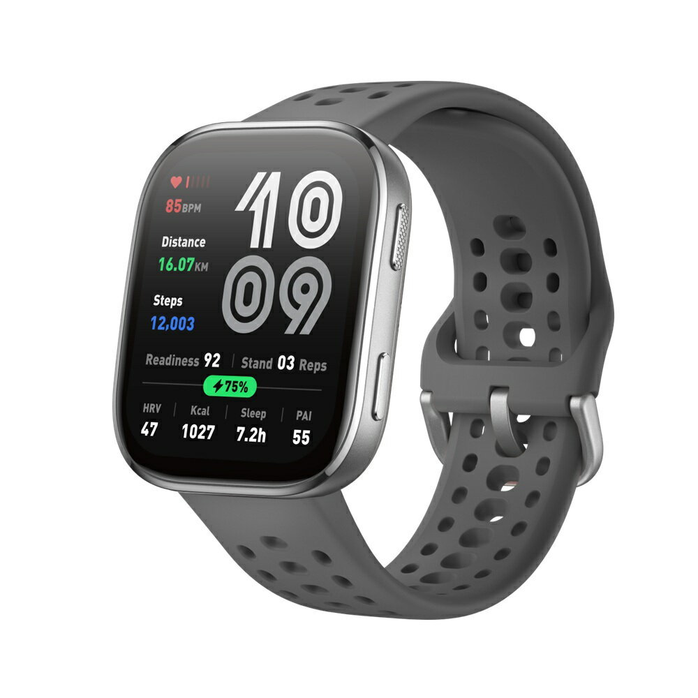 Amazfit Bip 6 チャコール (SP170074-C17) 国内正規品 アマズフィット ビップ6 GPS搭載 AMOLEDディスプレイ Zepp Flow搭載 着信通知 iPhone/Android に対応 スポーツウォッチ スマートウォッチ ランニング 健康管理 Bip6