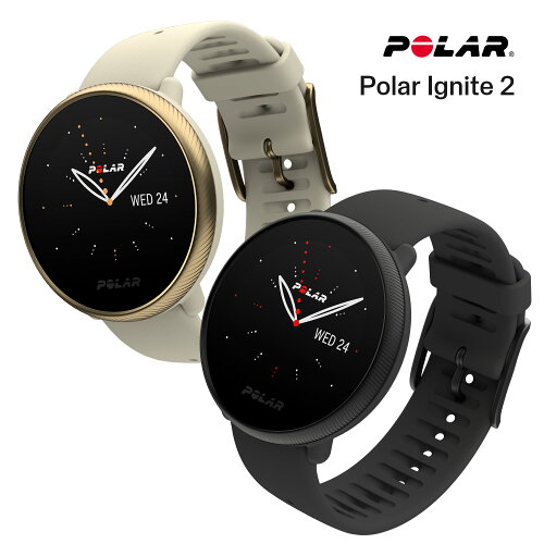 POLAR Ignite2 スマートウォッチ GPS ブラックパール（90085182）ゴールド・シャンパン（90085185）スポーツ フィットネス ヘルスケア ランニング 水泳 日本国内正規品 メーカー2年保証 メンズ レディース カラータッチディスプレイ