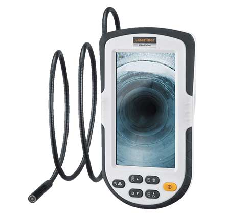携帯型工業用内視鏡 ビデオポケットLaserIiner レーザーライナー直径8mm、長さ1m、6LED 内蔵防水型カメ..