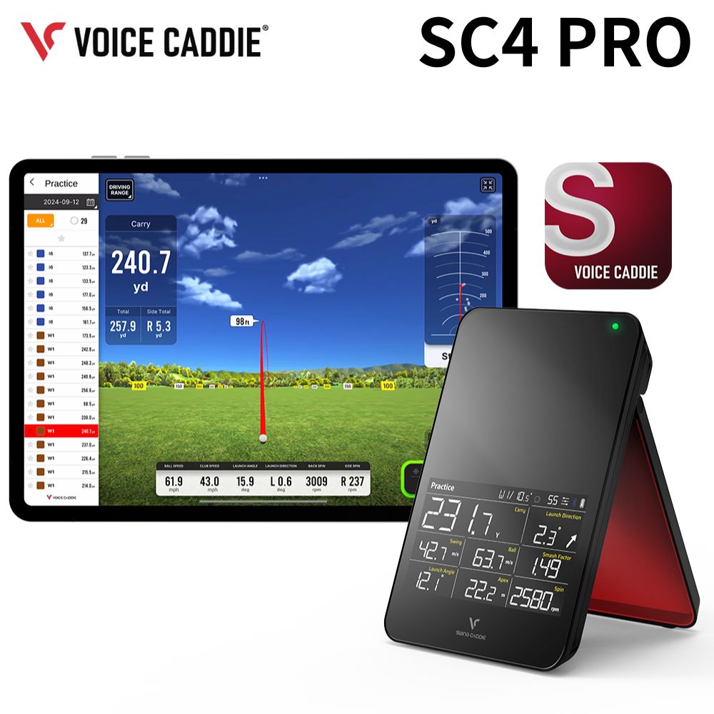 Swing Caddie SC4 PRO スイングキャディーエスシー4 プロ ゴルフ 弾道計測器 Voice Caddie ボイスキャディ　1年保証　正規品 送料・代引手数料無料