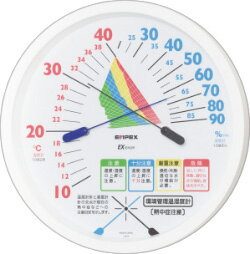 [TM-2485]環境管理温・湿度計「熱中症注意」直径16.2cm壁掛けタイプ夏 対策 アイテム