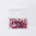 【訳あり】アクリルストーン(レッド) ラウンドフラット 3.0mm(400粒)