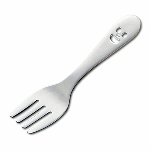 ナガオ ニコ プチ フォーク 9.9cm ステンレス 日本製 かわいい スマイルスプーン 子供スプーン 顔のスプーン