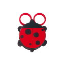 チョキピタサークル(てんとう虫) マグネット付きハサミ ミニキッチンバサミ 冷蔵庫にくっつくハサミ