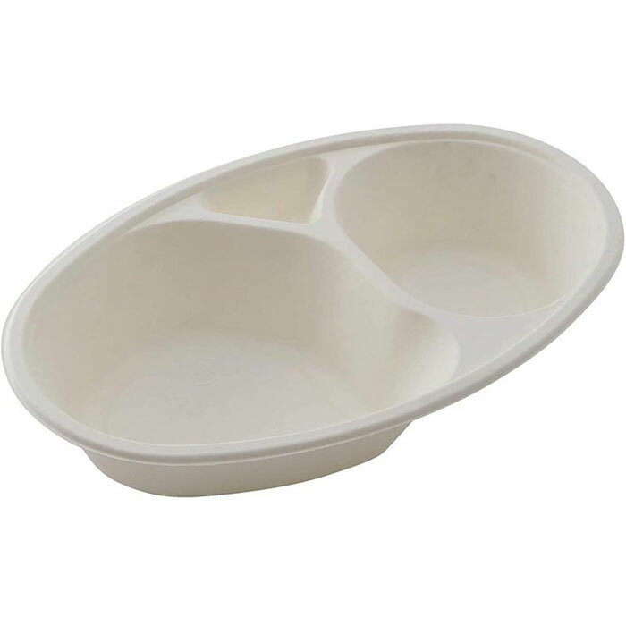 ナガオ 使い捨て 紙食器 カレー皿 25.1cm 50枚入り