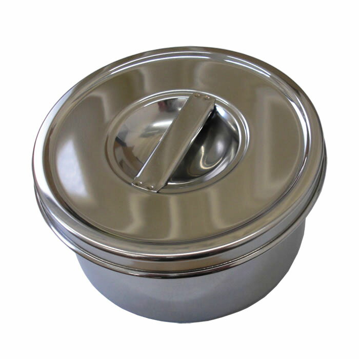 丸型調味料入れ 16cm ツマミ付き ステンレス AG