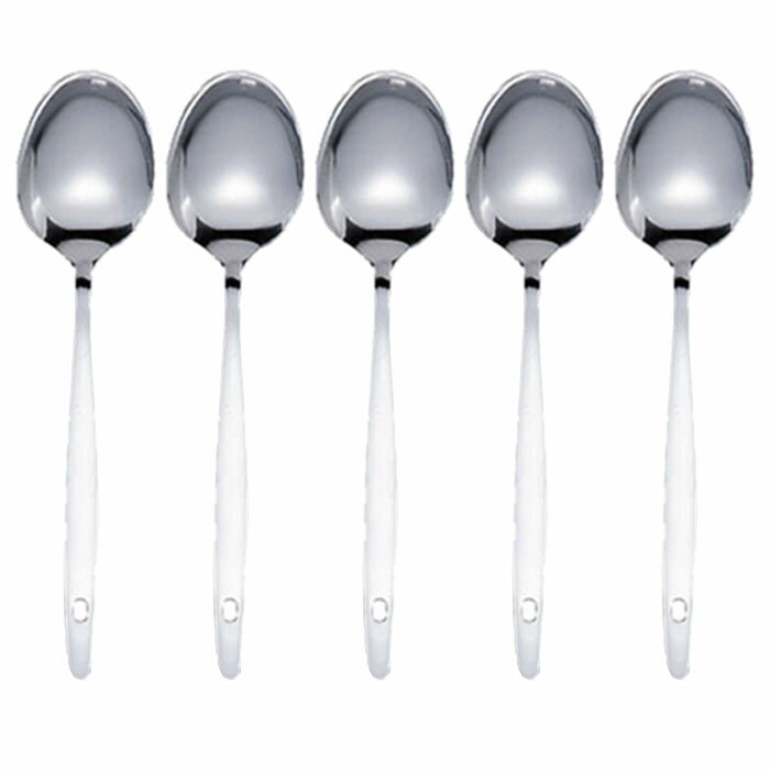 Table Spoon - ナガオ デザートスプーン（穴あき）182mm 6本セット 6600 日本製