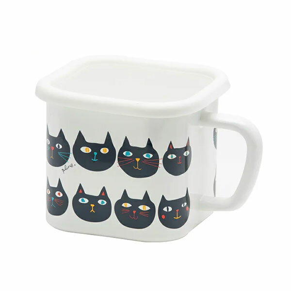 プルーン ホーローマルチスクエアポット（WT・ミミココモモ）