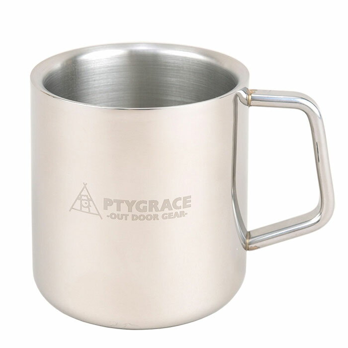 PTYGRACE 取手付二重マグカップ 280ml ステンレス
