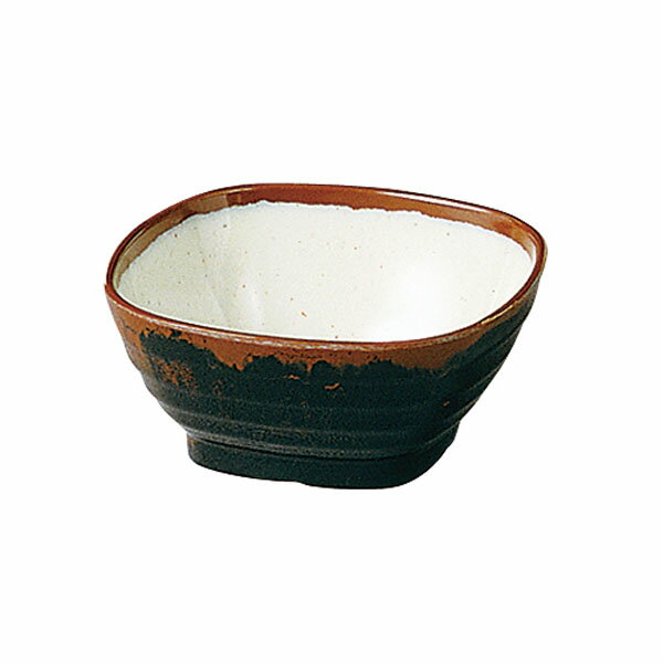 長次郎窯 角小鉢 内白マーブル メラミン 280ml