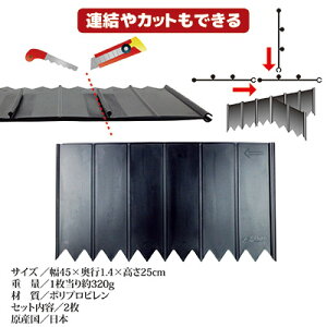 【ポイント10倍】花壇ブロックフェンス土留め仕切り囲い●土のストッパーワイド2枚組