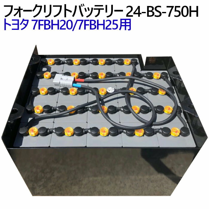 トヨタ フォークリフトバッテリー 7FBH20/7FBH25用 24-BS-750H-Assy（カウンター2.0車,2.5t車）高容量..