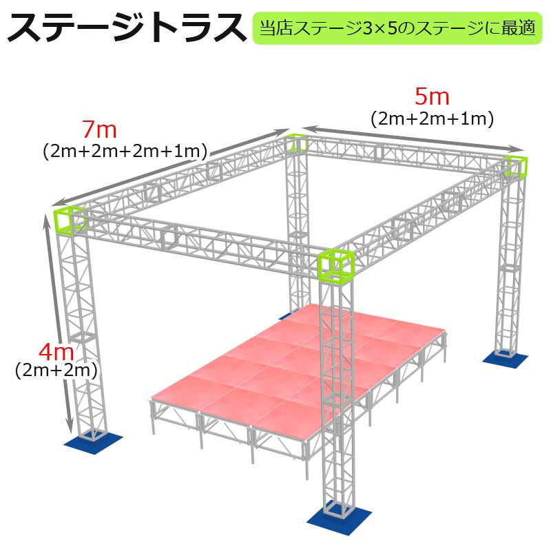 トラスセット ステージトラス 5×7×4m 軽...の紹介画像2