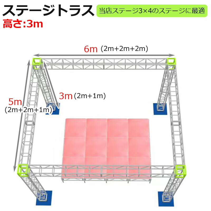 トラスセット ステージトラス 6×5×3m 軽...の紹介画像2