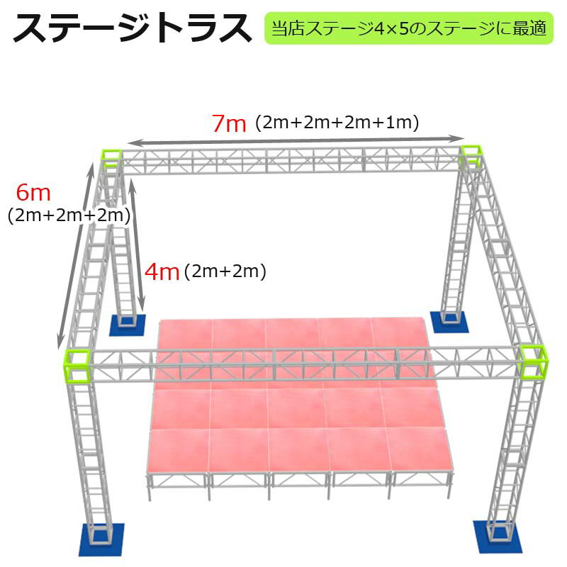 トラスセット ステージトラス 6×7×4m 軽...の紹介画像2