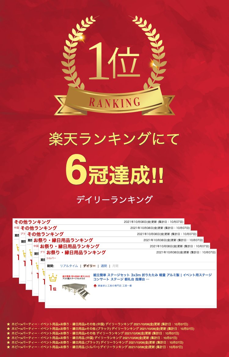 【エントリーでP10倍】組立簡単 ステージセッ...の紹介画像2