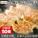 黒豚にんにく餃子 50個 25個入り2袋 青森県産にんにく使用 九州産黒豚 国産 ぎょうざ 冷凍総菜 お弁当 簡単調理 グルメ 餃子 惣菜 おつまみ