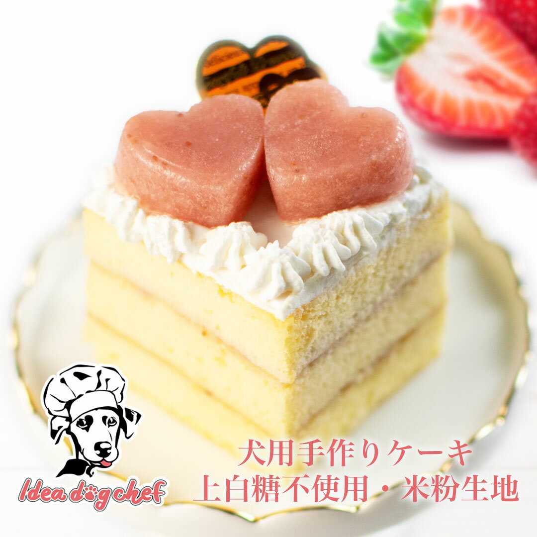 最大1000円引きクーポン＆同時購入で1000円OFF 犬 ケーキ 【いちごのショートケーキ】 犬用 誕生日 プレゼント バースデー 記念日 スイーツ ディナー 犬のケーキ おやつ 手作り 犬のおやつ ペット フード 小型犬 中型犬 シニア クリスマス