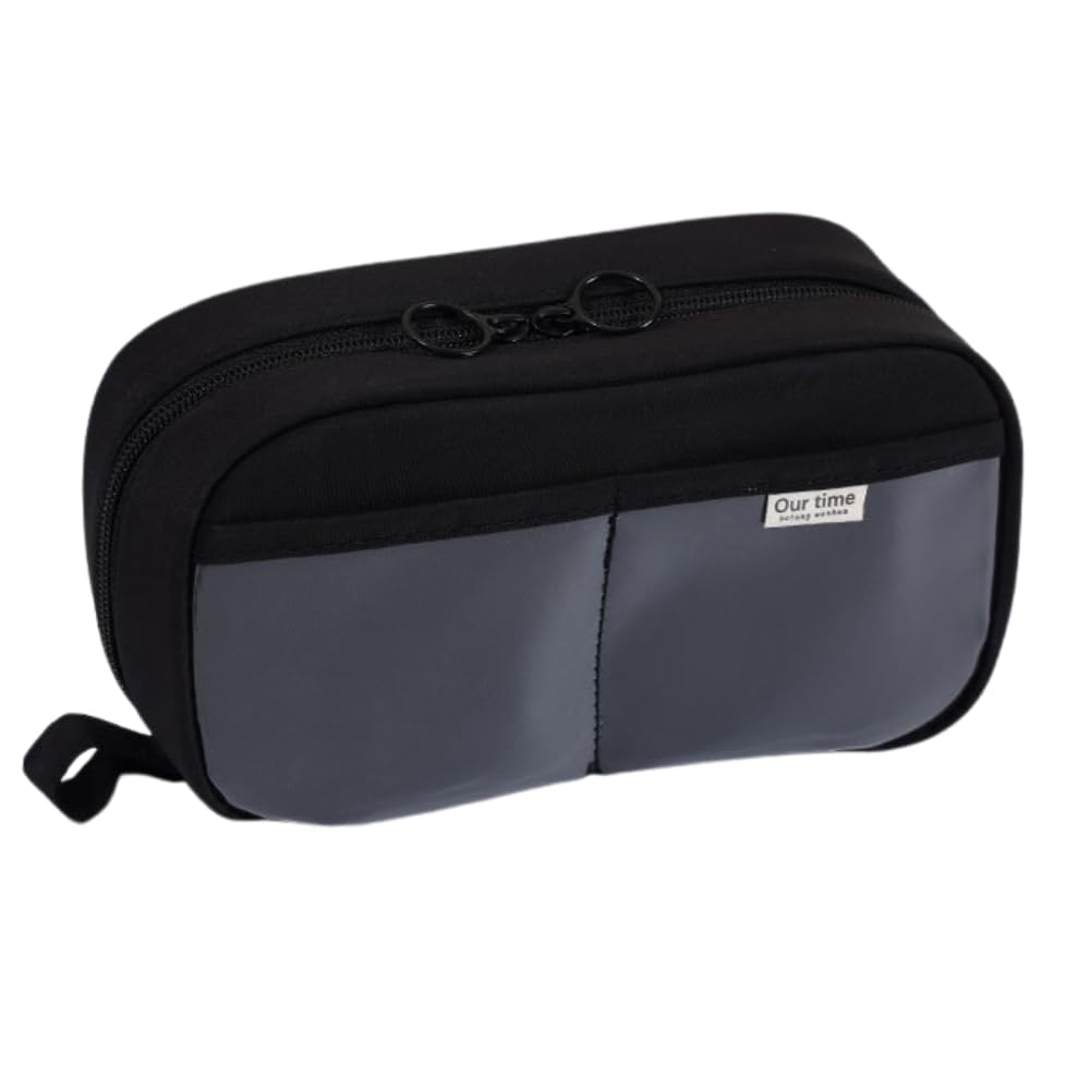 ideamall ペンケース 大容量 筆箱 大人 多機能 文房具 収納 持ち運び シンプル