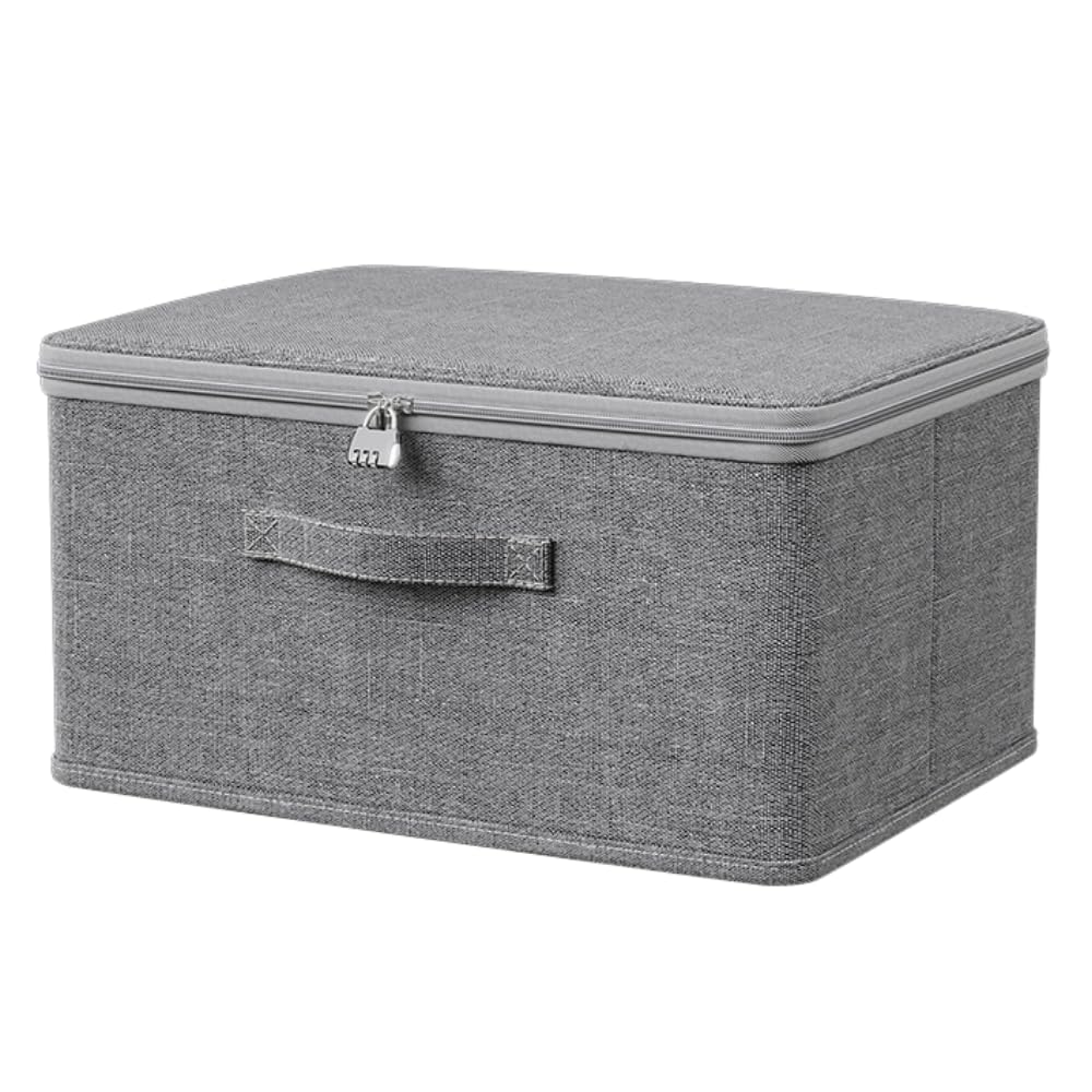 【ポイント5倍】 ideamall 鍵付き 収納ボックス ダイヤル錠 キャビネット 収納ケース 大容量 折りたたみ