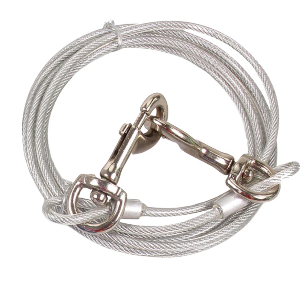 ideamall ロングリード 係留ロープ ランナーケーブル 軽い 絡まりにくい 小型犬 中型犬 犬 係留ケーブル ワイヤー ロープ直径5mm