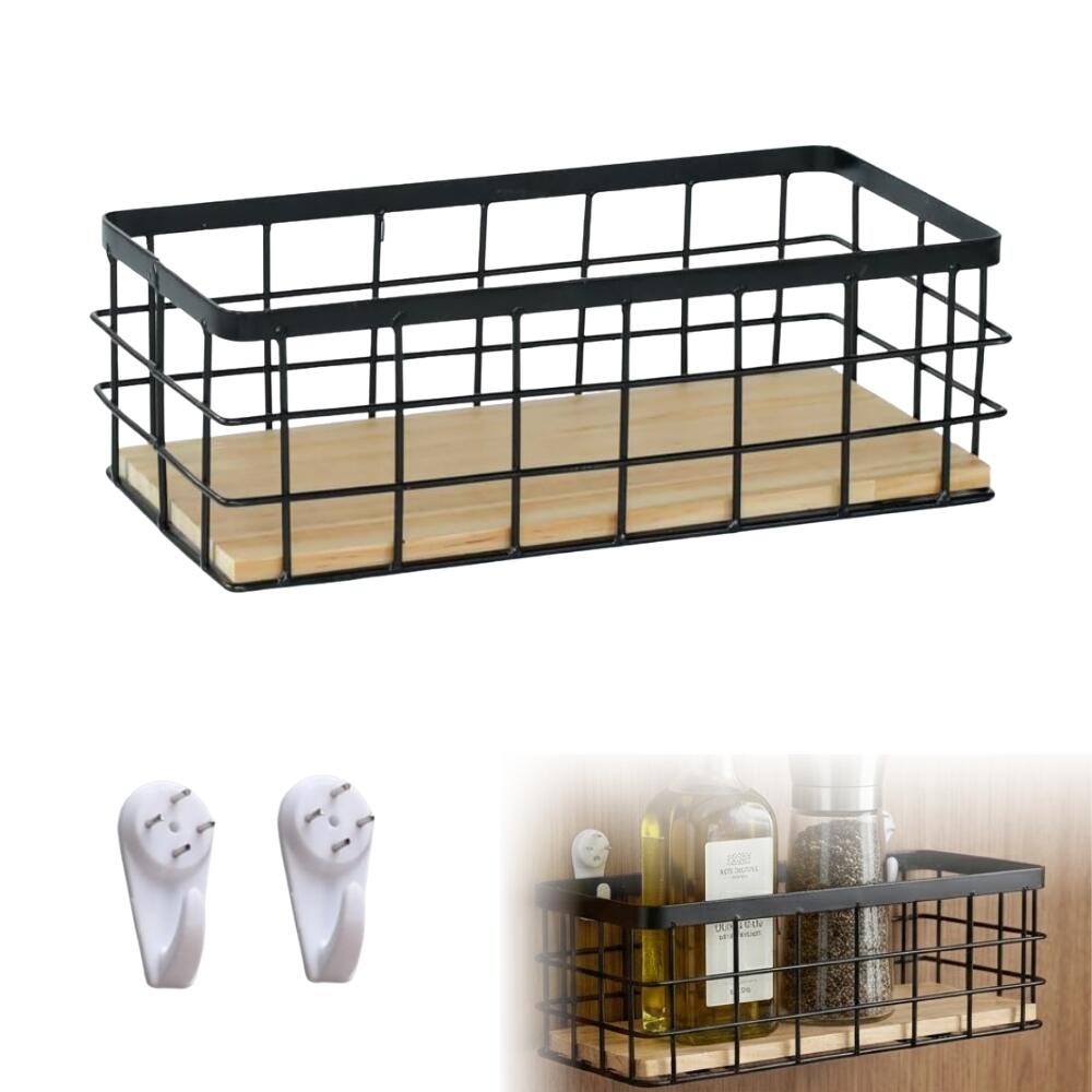 Rakuten - ideamall ワイヤーバスケット 収納 かご スチール メッシュ キッチン収納 小物入れ 25*10*7cm