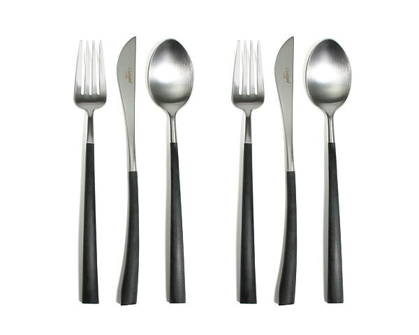 【クーポン配布中】クチポール ノール デザート6点セット（デザートナイフ・デザートフォーク・デザートスプーン） ギフトボックス入り NOOR 【正規販売代理店 カトラリー 化粧箱付 結婚祝い プレゼント お中元 贈り物】【食器 カトラリー】【ギフト】