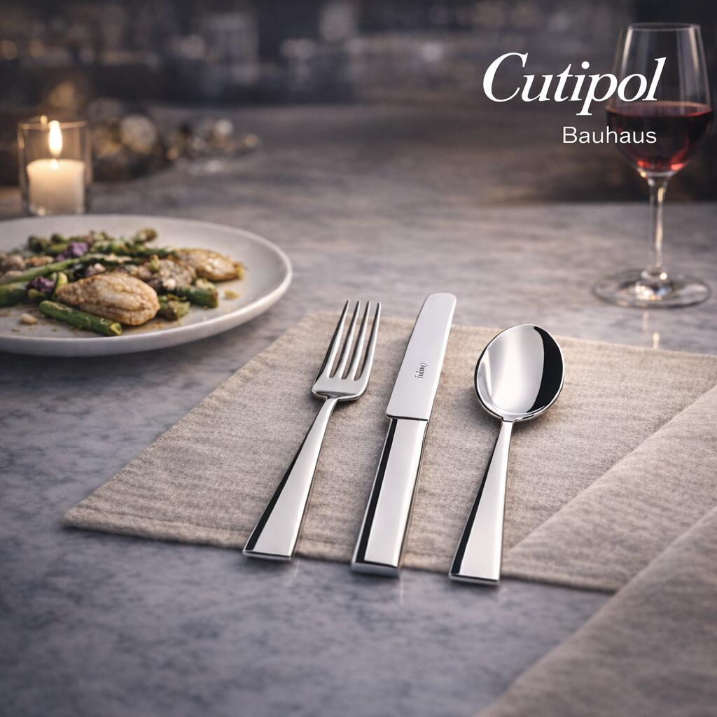 【 クチポール / Cutipol 】 クチポール（Cutipol）は、ポルトガルを代表するカトラリーブランドで、洗練されたデザインと職人技が融合した美しいフォルムが特徴です。中でも「GOA（ゴア）」シリーズは、クチポールを世界的に有名にした代表作であり、ミニマルでモダンなデザインは、ポルトガルの熟練職人による丁寧な手仕事と、機能美を追求した美意識によって生まれた逸品です。その繊細でバランスの取れたフォルムは、イッタラやアラビアなどの北欧食器と組み合わせることで、洗練されたシンプルスタイルを引き立てます。 また、ロイヤルコペンハーゲンやウェッジウッドといった格式あるヨーロッパの食器とも美しく調和し、上品でクラシカルなテーブルコーディネートにも違和感なく馴染みます。さらに、落ち着いた佇まいの和食器とも相性が良く、和洋問わず幅広い食器と組み合わせて楽しめるのも魅力です。その軽やかな持ち心地と、手にしっくりなじむ絶妙なバランスは、日々の食卓を特別なひとときへと導いてくれます。 結婚祝いや新築祝いなど、特別な日の贈り物としても選ばれるクチポールのカトラリー。上品でモダンなデザインが、贈る相手の暮らしにそっと寄り添います。 カラーシルバー 内容・スプーン/縦22cm・ナイフ/縦24cm・フォーク/縦22cm 材質ステンレス(つや消し/マット) ブランドCutipol（クチポール） / Portugal（ポルトガル） 生産国Portugal(ポルトガル) シリーズBauhaus（バウハウス） デザイナーJose Joaquim Ribeiro（ホセ・ホアキン・リベイロ） 化粧箱単品・3点セット・4点セットは商品のみ(箱なし) 引き出物対応しておりません。 関連キーワード： クチポール バウハウス BAUHAUS カトラリー ナイフ ステンレス つや消し マット シルバー ポルトガル ブランド食器 北欧食器 ギフト 新生活 引き出物 ブランド食器 北欧食器 ギフト 新生活 記念日 新婚 【食器・カトラリー】 【クチポール】 【Bauhaus】 【カトラリー】 【ディナーナイフ】 【シルバー】 【color:シルバー】 【ポルトガル】 商品について 配送について　　　　　　　　　　　　　ラッピングについて 関連商品ブランド紹介 Cutipol/クチポール 洗練されたモダンなデザインが魅力のクチポール。 デザインが良いだけでなく、人間工学に基づいて設計されているため、想像以上に使いやすく人気のカトラリーです。 シーンや用途によって使い分けられるように幅広いサイズ展開がされています。 シンプルなので普段使いにもおもてなしにも使え、食卓に欠かせないカトラリーとなるでしょう。