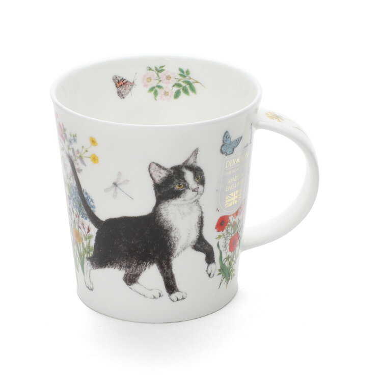 ̡ ޥ LOMOND եå ǭ FLORAL CATS BLACK & WHITE Dunoon Mug Ź ޥå ͥ ե 뺧ˤ ץ쥼 £ʪ ۡڿ ȥ꡼ۡڥեȡ