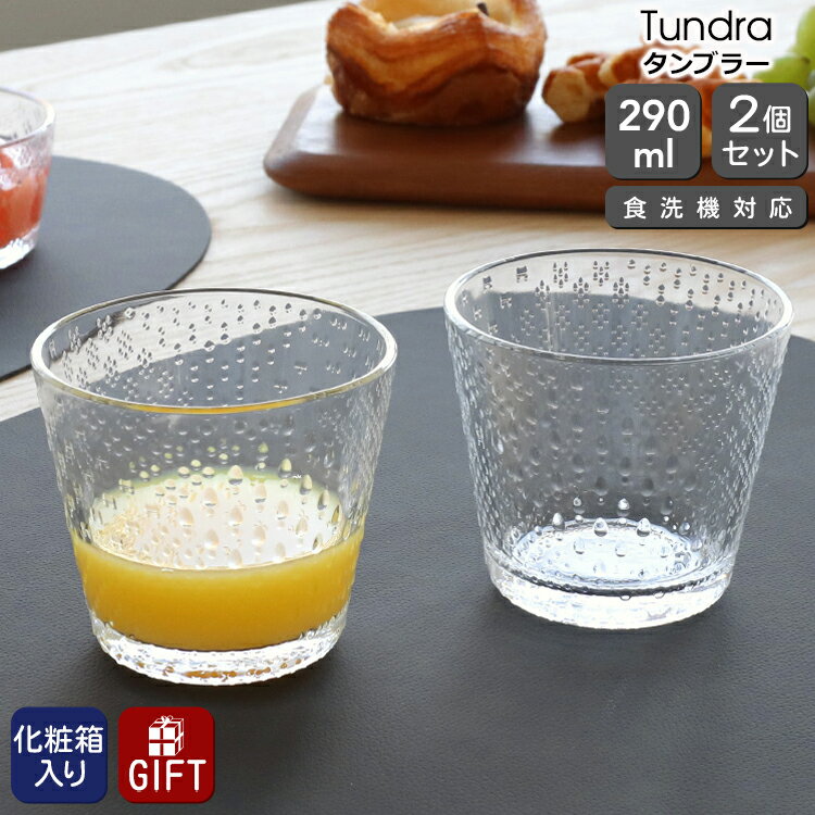 イッタラ ツンドラ タンブラー 【290ml×2個】ペア クリア iittala Tundra ギフト 結婚祝い プレゼント 贈り物 母の日 食器 カトラリー キッチン用品 コップ 北欧 オイバ トイッカ ガラス 芸術 綺麗