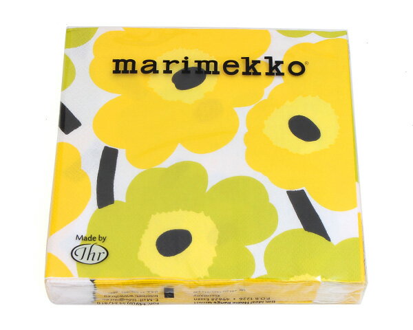 マリメッコ ペーパーナプキン ウニッコ イエロー 33x33cm 20枚入り 552670 marimek...